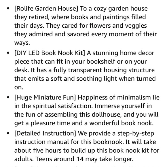 Rolife Booknook & Wonderland Garden House DIY Miniature Diorama - Picture 6 of 6